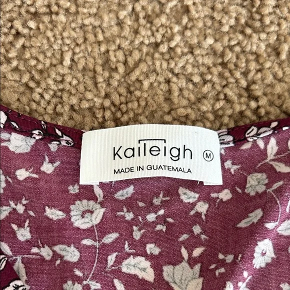 Kaileigh Burgundy Floral Top - Picture 2 of 2